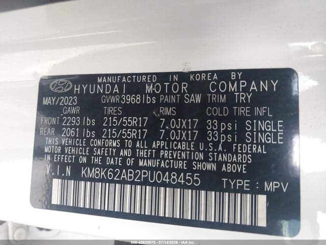 2023 HYUNDAI KONA SEL 9