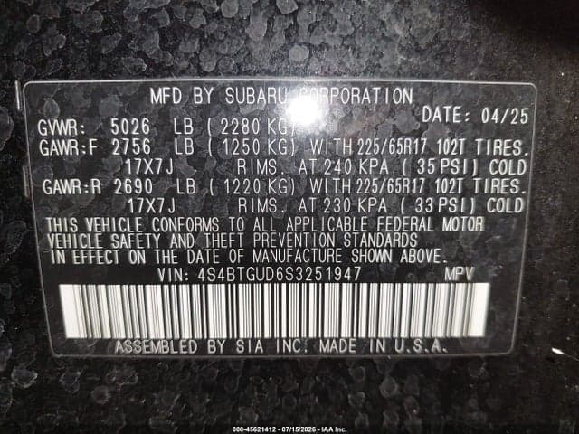 2025 SUBARU OUTBACK WILDERNESS 9