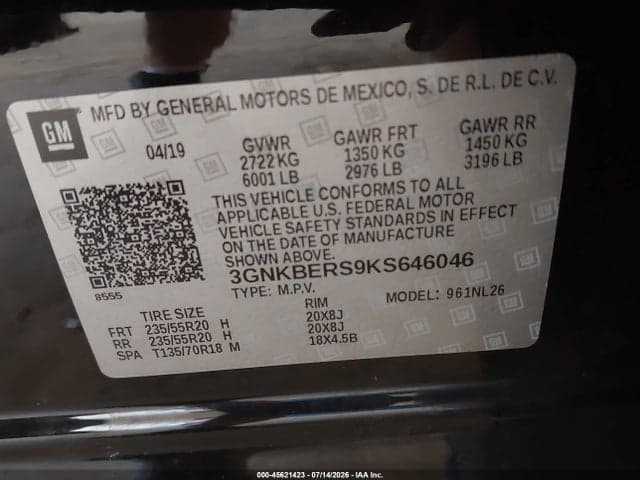 2019 CHEVROLET BLAZER RS 9