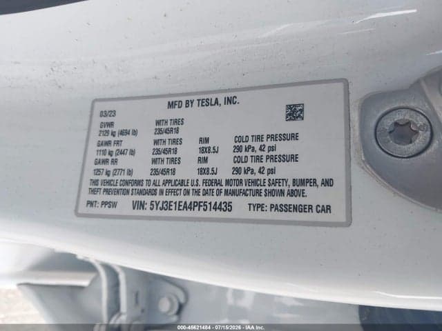 2023 TESLA MODEL 3 REAR-WHEEL DRIVE 9