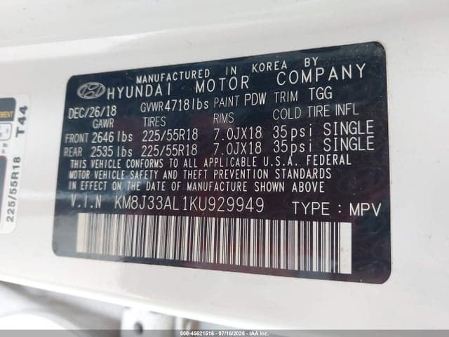 2019 HYUNDAI TUCSON SEL 9
