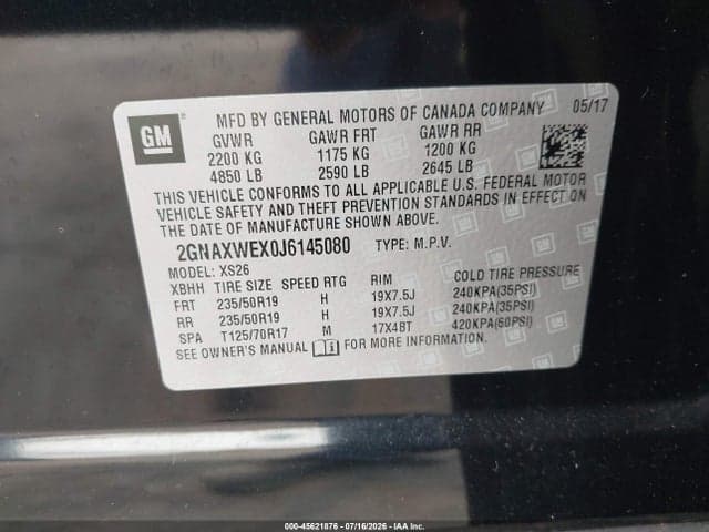 2018 CHEVROLET EQUINOX PREMIER 9