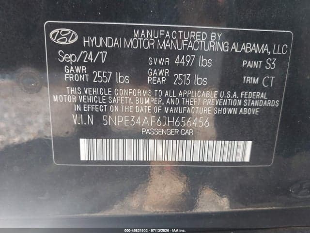 2018 HYUNDAI SONATA SPORT 9