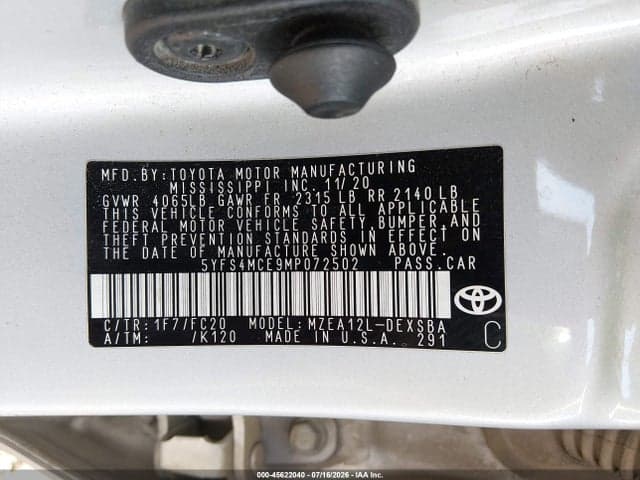 2021 TOYOTA COROLLA SE NIGHTSHADE EDITION 9
