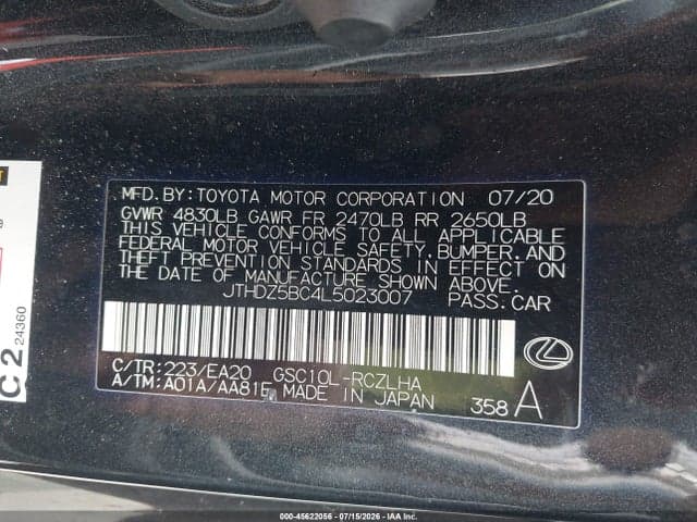 2020 LEXUS RC 350 9