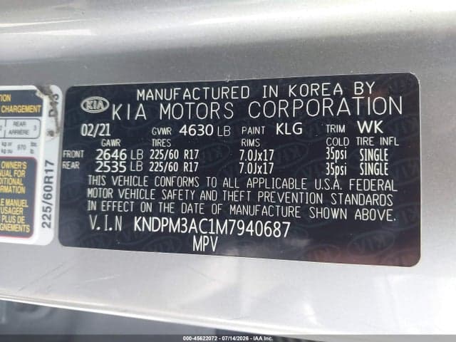 2021 KIA SPORTAGE LX 9