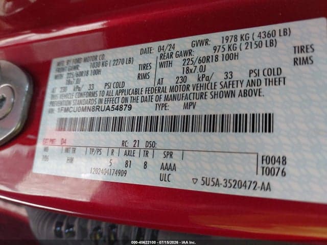 2024 FORD ESCAPE ST-LINE 9