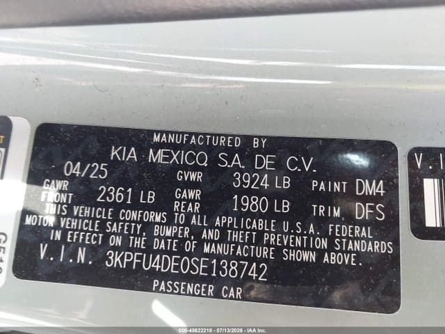 2025 KIA K4 EX 9