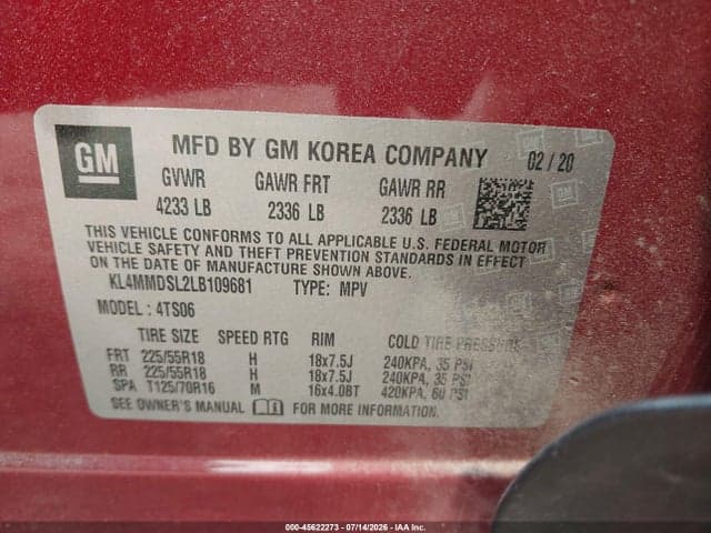 2020 BUICK ENCORE GX FWD SELECT 9