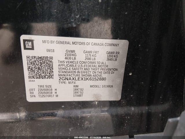 2019 CHEVROLET EQUINOX LT 9