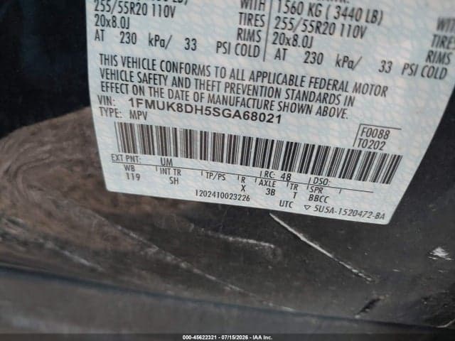 2025 FORD EXPLORER ACTIVE 9