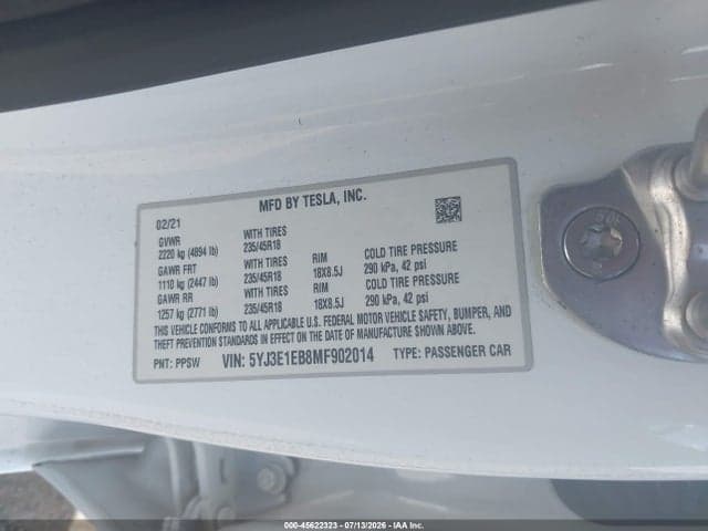 2021 TESLA MODEL 3 LONG RANGE DUAL MOTOR ALL-WHEEL DRIVE 9