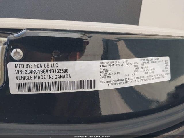 2022 CHRYSLER PACIFICA TOURING L 9