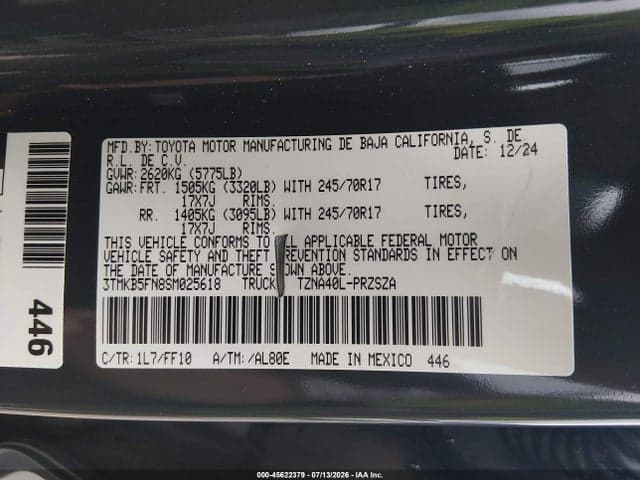 2025 TOYOTA TACOMA 2WD SR5 9