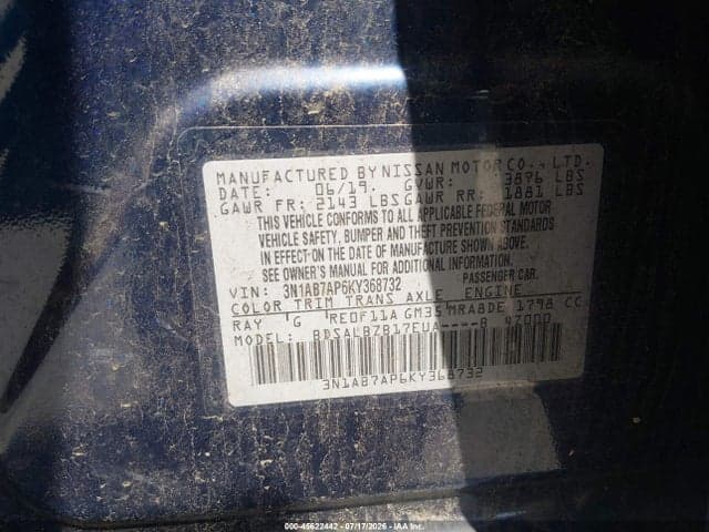 2019 NISSAN SENTRA S 9