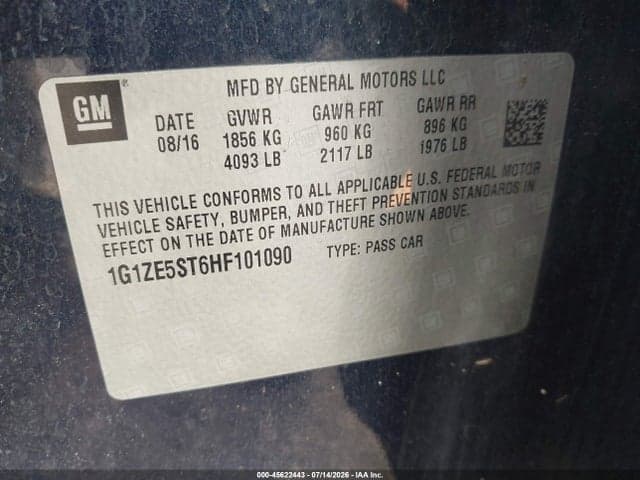 2017 CHEVROLET MALIBU 1LT 9