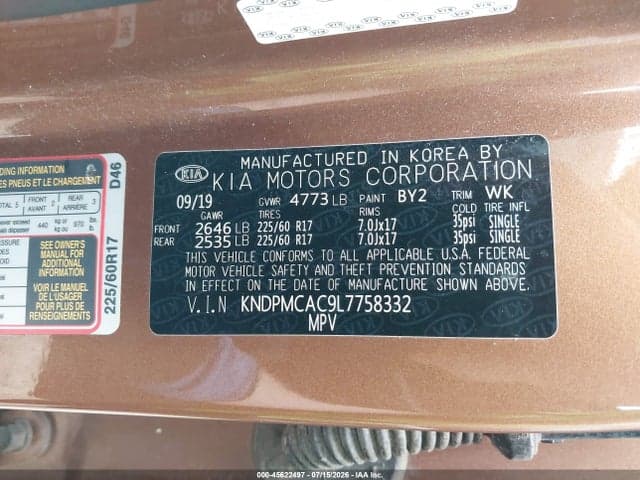 2020 KIA SPORTAGE LX 9