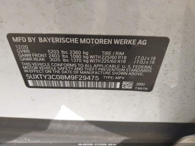 2021 BMW X3 SDRIVE30I 9