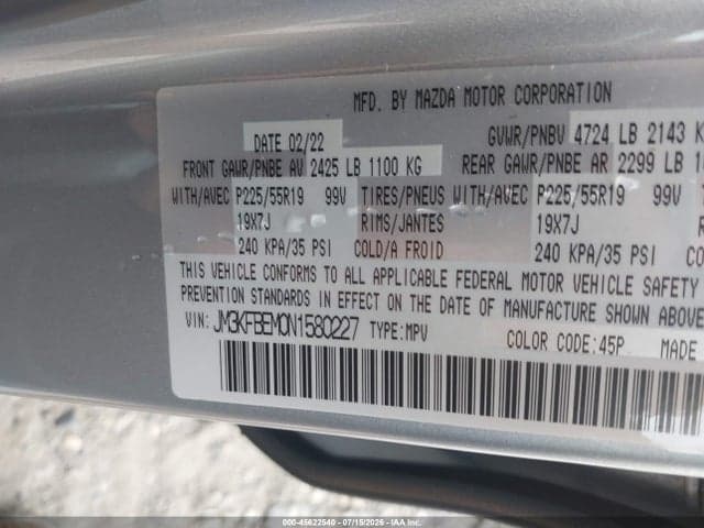 2022 MAZDA CX-5 2.5 S PREMIUM PLUS 9