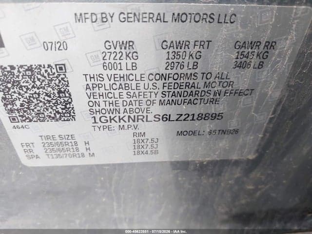 2020 GMC ACADIA FWD SLE 9