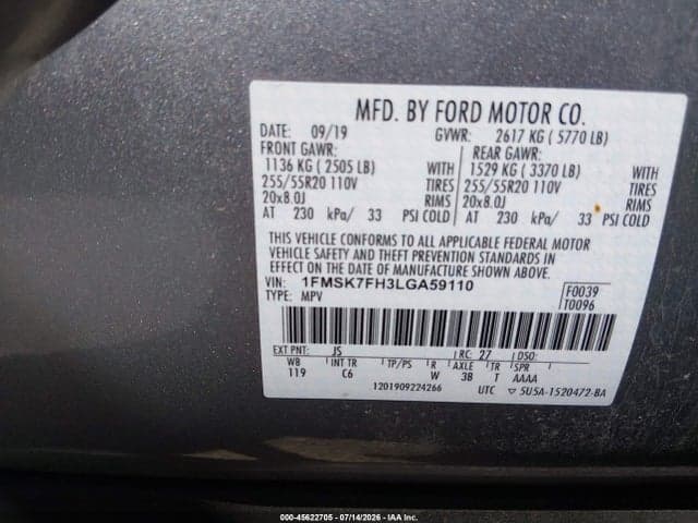2020 FORD EXPLORER LIMITED 9