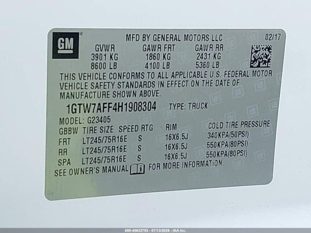 2017 GMC SAVANA 2500 WORK VAN 9