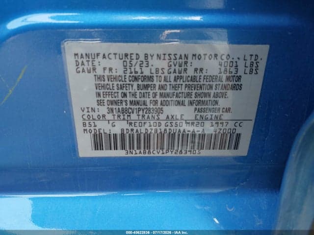 2023 NISSAN SENTRA SV XTRONIC CVT 9