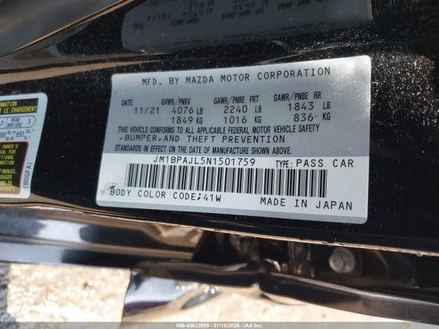 2022 MAZDA MAZDA3 2.5 S 9