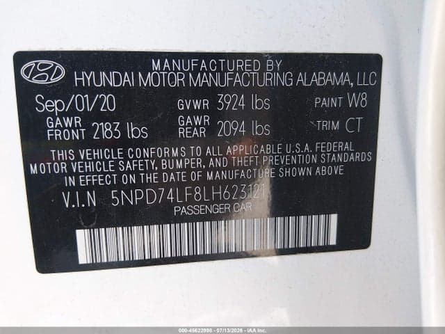2020 HYUNDAI ELANTRA SE 9