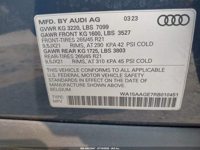 2024 AUDI Q8 E-TRON PREMIUM PLUS QUATTRO 9