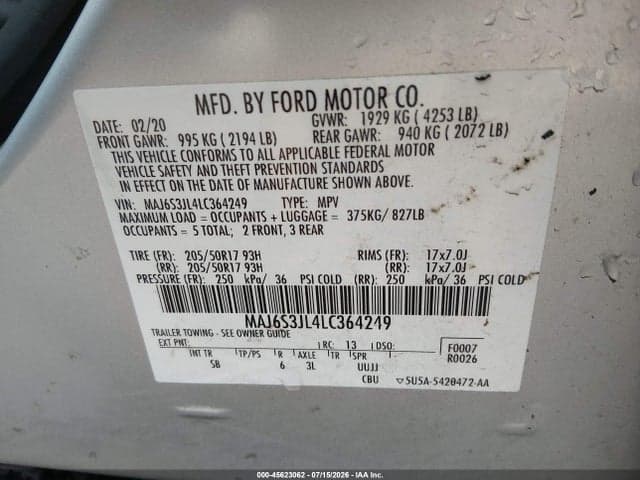 2020 FORD ECOSPORT SES 9