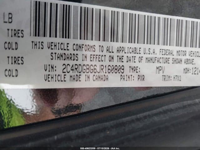 2018 DODGE GRAND CARAVAN SE 9