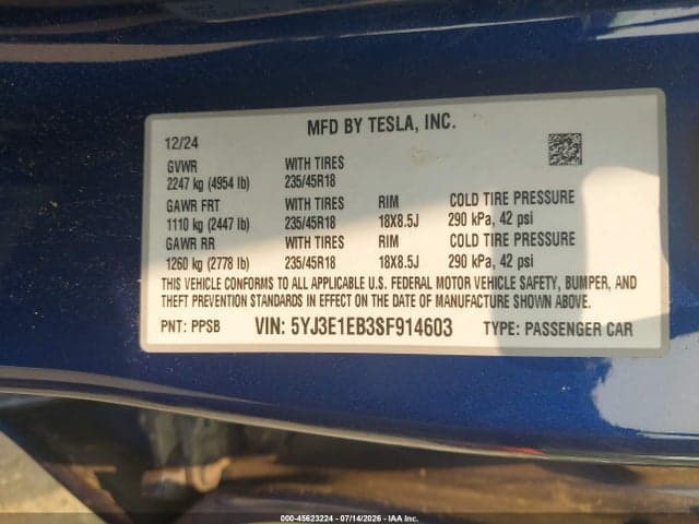 2025 TESLA MODEL 3 LONG RANGE ALL-WHEEL DRIVE 9