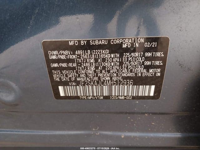 2021 SUBARU FORESTER PREMIUM 9