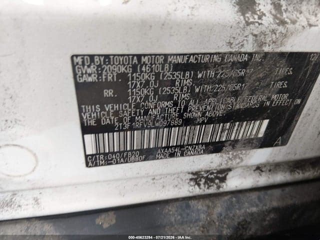2020 TOYOTA RAV4 LE 9