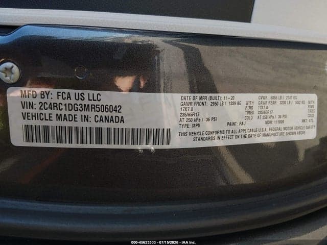2021 CHRYSLER VOYAGER LXI 9