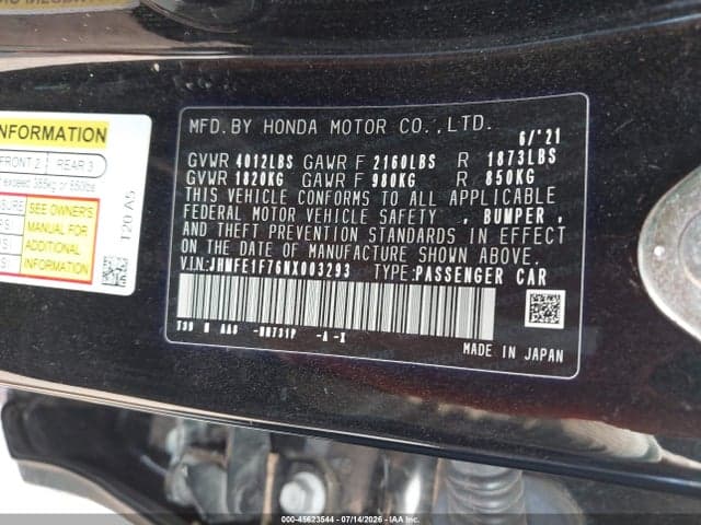 2022 HONDA CIVIC EX 9