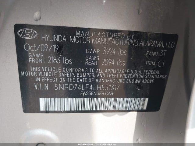 2020 HYUNDAI ELANTRA SE 9