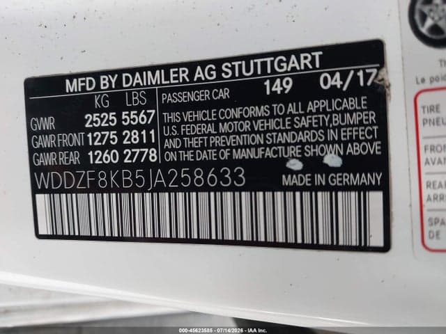 2018 MERCEDES-BENZ AMG E 63 S 4MATIC 9
