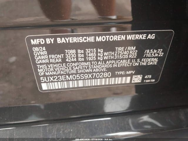 2025 BMW X7 XDRIVE40I 9