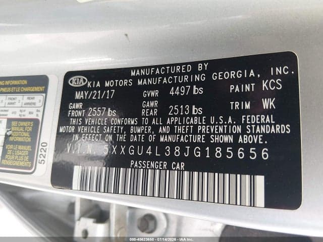 2018 KIA OPTIMA EX 9