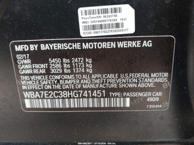 2017 BMW 740I 9