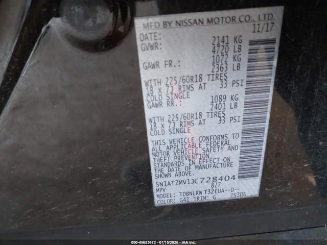 2018 NISSAN ROGUE SL 9