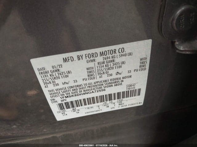 2022 FORD EXPLORER XLT 9