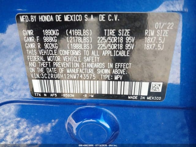 2022 HONDA HR-V AWD SPORT 9