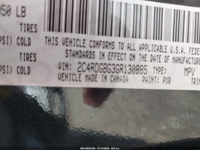 2016 DODGE GRAND CARAVAN AMERICAN VALUE PKG 9