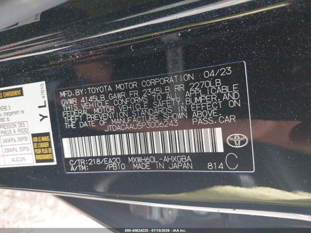 2023 TOYOTA PRIUS XLE 9