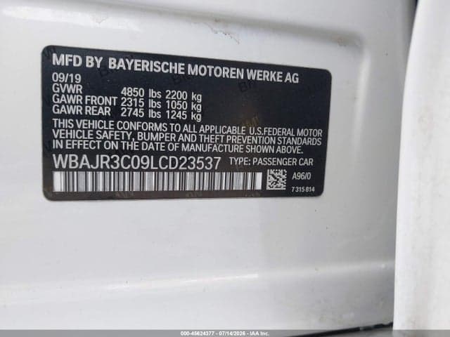 2020 BMW 530I 9
