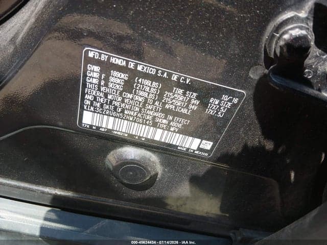 2017 HONDA HR-V EX 9