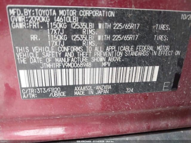 2021 TOYOTA RAV4 LE 9
